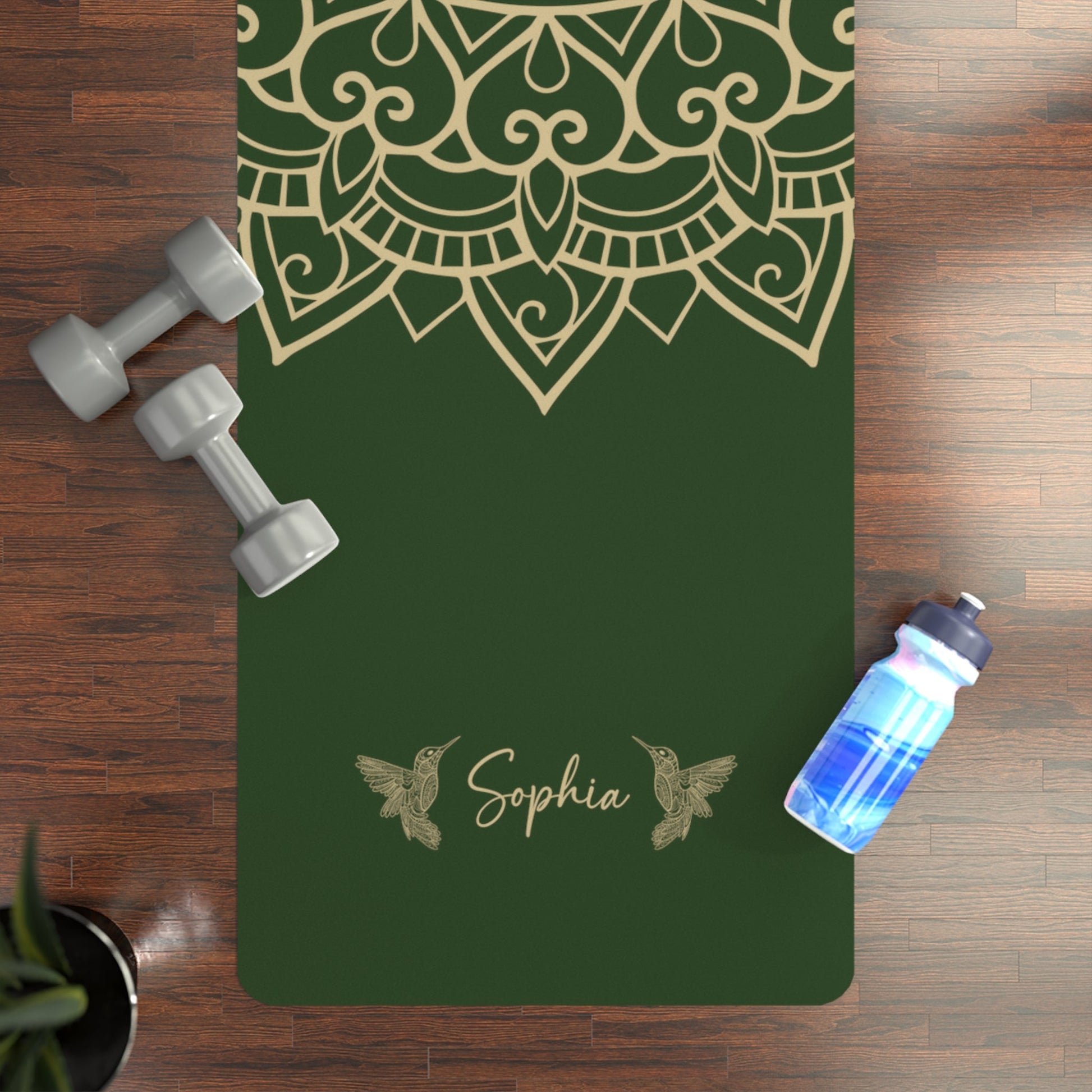 Personalized Yoga Mat | Mandara, Birds | Non - Slip, Comfort, Extra Stability - Lotus et Moi