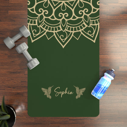 Personalized Yoga Mat | Mandara, Birds | Non - Slip, Comfort, Extra Stability - Lotus et Moi