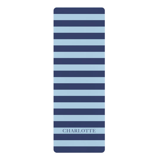 Stripes Personalized Yoga Mat | Non - Slip, Comfort, Extra Stability - Lotus et Moi